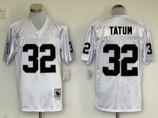 Men's Oakland Raiders Jack Tatum Mitchell & Ness White Legacy Replica Jersey1