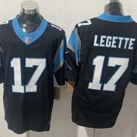 Men's Carolina Panthers Xavier Legette #17 Black Team Game Player Jersey