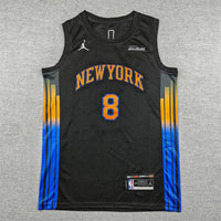 Men's New York Knicks OG Anunoby #8 Black Swingman Jersey - Statement Edition