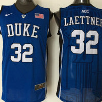 Men's Duke Blue Devils Christian Laettner #32 Blue Player Jersey