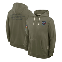 Men's Tennessee Titans Olive 2025 Salute to Service Sideline Standard Issue Dri-FIT Hoodie