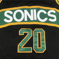 Gary Payton #20 Seattle SuperSonics Black Throwback Swingman Jersey - JerseysFreak - 4
