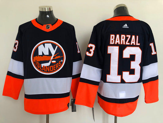 Men's New York Islanders Mathew Barzal #13 Black Player Game Jersey1