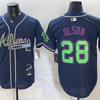 Men's Atlanta Braves Matt Olson #28 Navy Limited Player Jersey