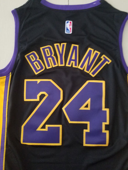 Men's Los Angeles Lakers Kobe Bryant #24 NBA Black Swingman Jersey1