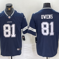 Men's Dallas Cowboys Terrell Owens #81 Navy Game Jersey1