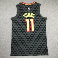 Men's Atlanta Hawks Trae Young #11 Black Swingman Jersey1