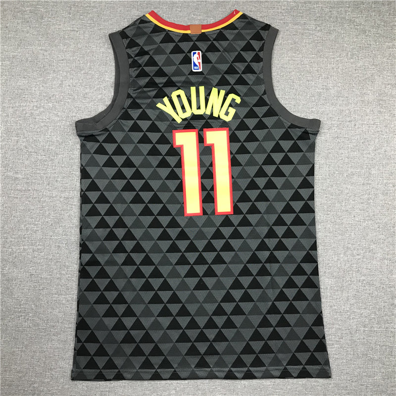 Men's Atlanta Hawks Trae Young #11 Black Swingman Jersey1