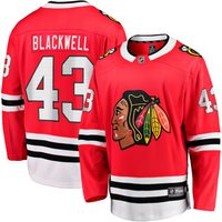 Men's Chicago Blackhawks Colin Blackwell #43 Red Home Breakaway Jersey1