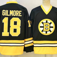 Men's Boston Bruins Happy Gilmore #18 Black Breakaway Player Jersey