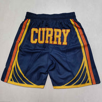 Men's Golden State Warriors Pocket Dark Blue Basketball Shorts1