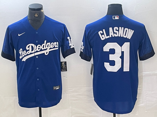 Men's Los Angeles Dodgers Tyler Glasnow #31 Blue Game Jersey1