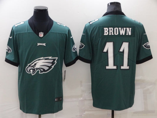 Men's Philadelphia Eagles A.J. Brown #11 Midnight Green Game Player Jersey1