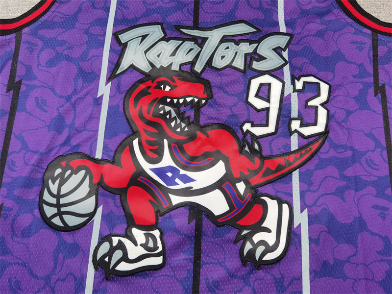 Men's Toronto Raptors BAPE #93 Purple 1998/99 Hardwood Classics Swingman Jersey1