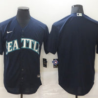 Men's Seattle Mariners Navy Alternate Replica Blank Jersey1