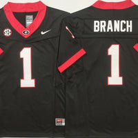 Men's Georgia Bulldogs Zachariah Branch #1 Black Player Jersey