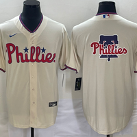 Men's Philadelphia Phillies Beige Replica Team Jersey1