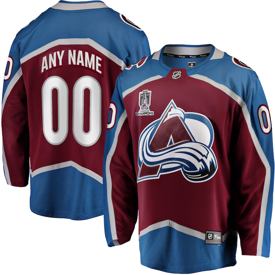 Men's Colorado Avalanche Maroon Home Breakaway Custom Jersey1
