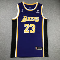 Men's Los Angeles Lakers LeBron James #23 NBA Purple Swingman Jersey1