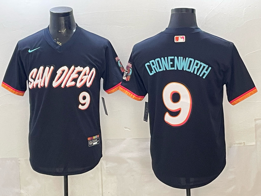 Men's San Diego Padres Jake Cronenworth #9 Obsidian 2026 City Connect Stadium Jersey