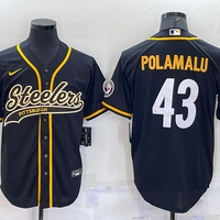 Men's Pittsburgh Steelers Troy Polamalu #43 Black Player Jersey1