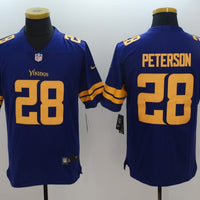 Men's Minnesota Vikings Adrian Peterson #28 Purple Game Player Jersey1