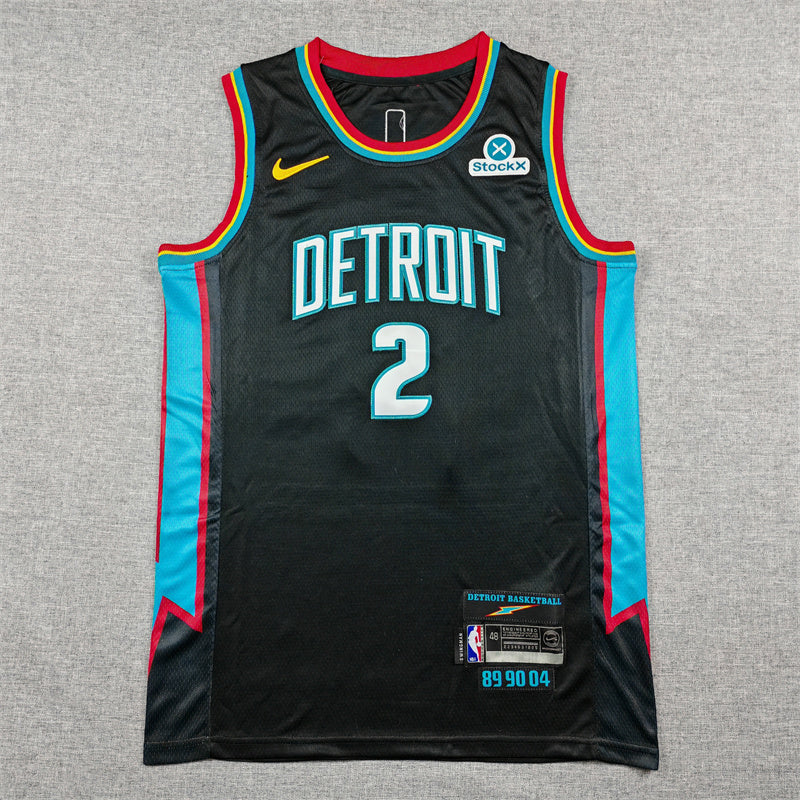 Men's Detroit Pistons Cade Cunningham #2 Charcoal 2025/26 Swingman Jersey - City Edition