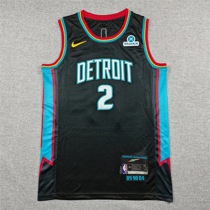 Men's Detroit Pistons Cade Cunningham #2 Charcoal 2025/26 Swingman Jersey - City Edition