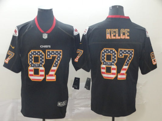 Men's Kansas City Chiefs Travis Kelce #87 Black Alternate Game Jersey1