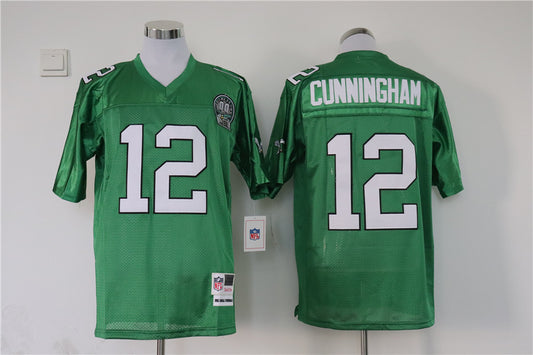 Men's Philadelphia Eagles Randall Cunningham Mitchell & Ness Kelly Green Legacy Replica Jersey1