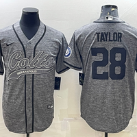 Men's Indianapolis Colts Jonathan Taylor #28 Gray Player Jersey1 Joint Edition