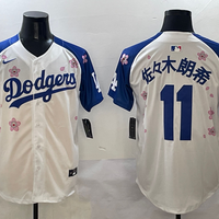 Men's Los Angeles Dodgers Roki Sasaki #11 White Team Game Jersey