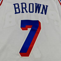 Men's Philadelphia 76ers Jaylen Brown #7 White Swingman Jersey - Association Edition