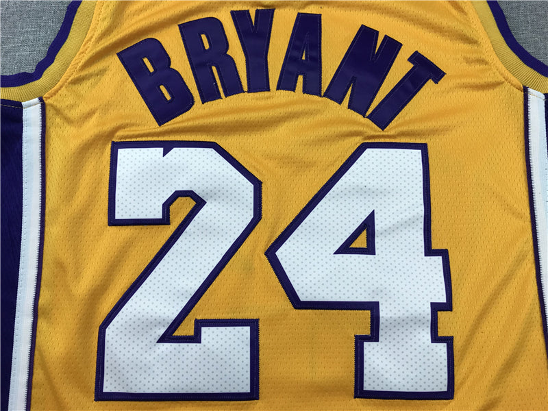 Men's Los Angeles Lakers Kobe Bryant #24 NBA Yellow Jersey1 - Retired Edition