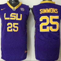 Men's LSU Tigers Ben Simmons #25 Purple Player Game Jersey
