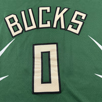 Men's Milwaukee Bucks Damian Lillard #0 Green Swingman Jersey1