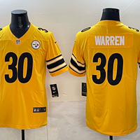 Men's Pittsburgh Steelers Jaylen Warren #30 Yellow Game Player Jersey