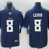 Men's Tennessee Titans Will Levis #8 Navy Game Jersey1