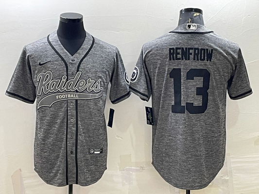 Men's Las Vegas Raiders Hunter Renfrow #13 Gray Game Jersey1 Joint Edition