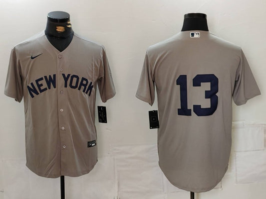 Men's New York Yankees Jazz Chisholm Jr. #13 Gray Limited Player Jersey1
