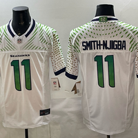 Men's Seattle Seahawks Jaxon Smith-Njigba #11 White 2025 Rivalries Collection Game Jersey