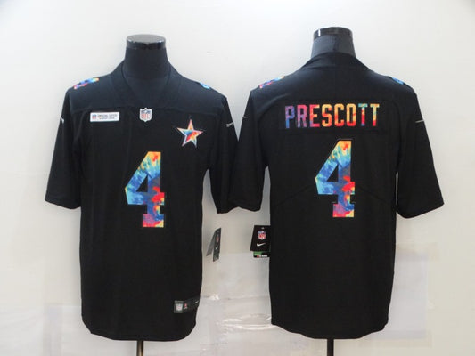 Men's Dallas Cowboys Dak Prescott #4 Black Game Jersey1