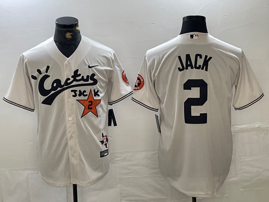 Men's Houston Astros #2 White Limited Player Jersey1 Joint Edition