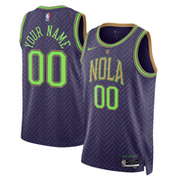Men's New Orleans Pelicans Purple 2024/25 Custom Swingman Jersey1 - City Edition