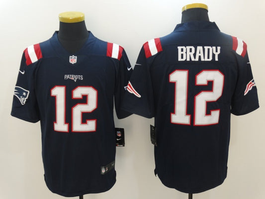 Men's New England Patriots Tom Brady #12 Navy Game Jersey1