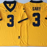 Men's Michigan Wolverines Rashan Gary #3 Yellow Alumni Player Game Jersey