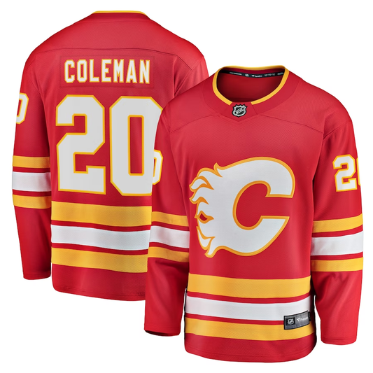 Men's Calgary Flames Blake Coleman #20 Red Home Breakaway Player Jersey1