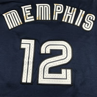 Men's Memphis Grizzlies Ja Morant #12 Navy City Edition Classic Jersey1
