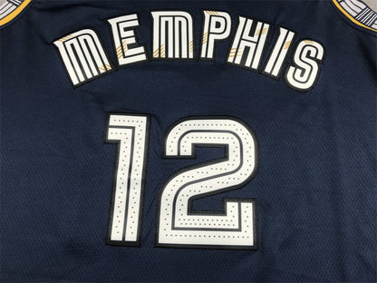 Men's Memphis Grizzlies Ja Morant #12 Navy City Edition Classic Jersey1