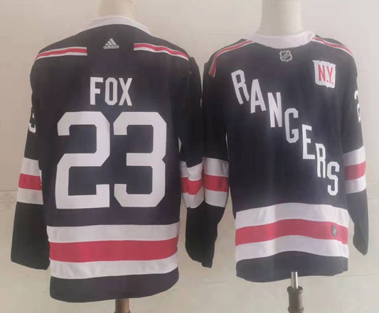 Men's New York Rangers Adam Fox #23 Navy Player Game Jersey1